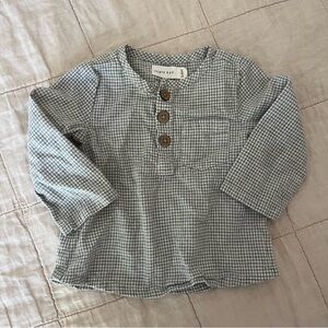 Jamie kay gingham Parker shirt Sz 3/6m